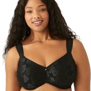 NWT Wacoal The Awareness black seamless underwire bra #85567 sz 44DD